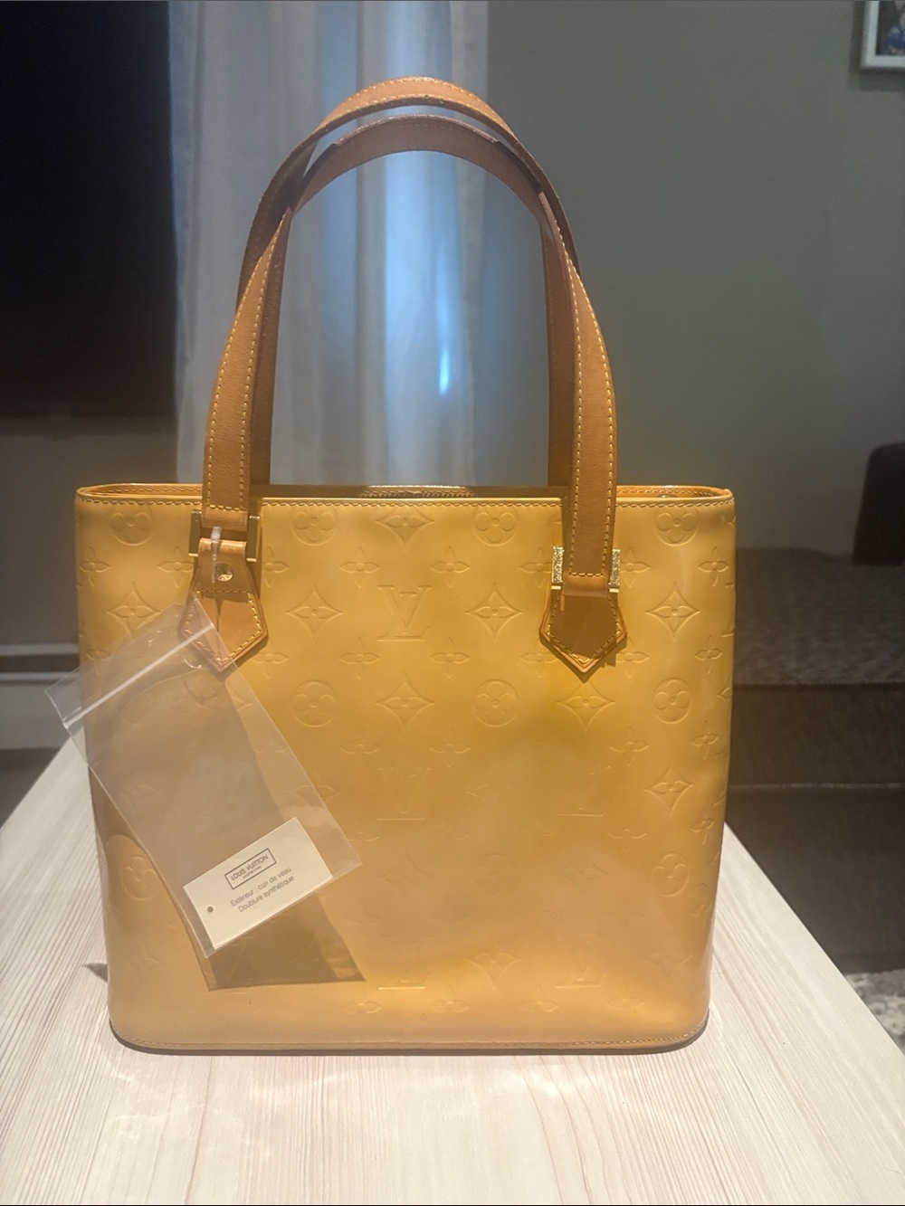 Louis Vuitton Vernis Monogram Patent Tote in Golden Yellow